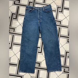 Levi Ribcage High Waist Wide Leg Jeans Sz 29